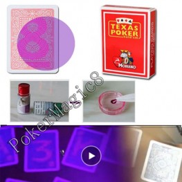 Modiano Texas Holdem naipes 100% plástico póker ver a través de lentes de contacto señales de tinta