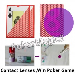 Perpsective card Texas Hold'Em for Infrared contact lens marked card cheat in poker