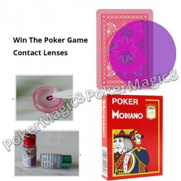 Modiano Cristallo Marked Trick for cheating in poker  Magic Glasses UV Contact Lenses Gamble Cheatin