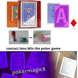 UV contact lenses Cheat at Poker Japanese Marked Card for Cheat Poker magic tricks prop