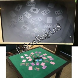 Perspective lens blanket cheating playing spy cards device