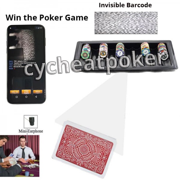 poker chip box Scanner cheating cards poker set  Hidden Camera To Scan Marked Cards